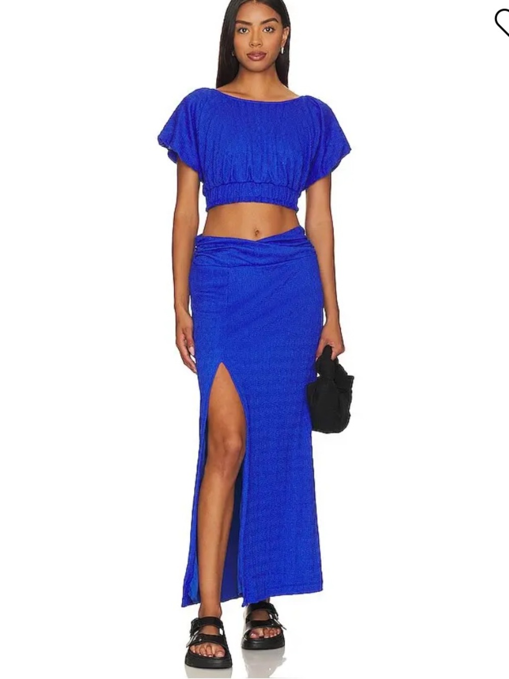 Nwot FREE PEOPLE maxi skirt top 
Tovah Set Blue $148 revolve fall casual summer